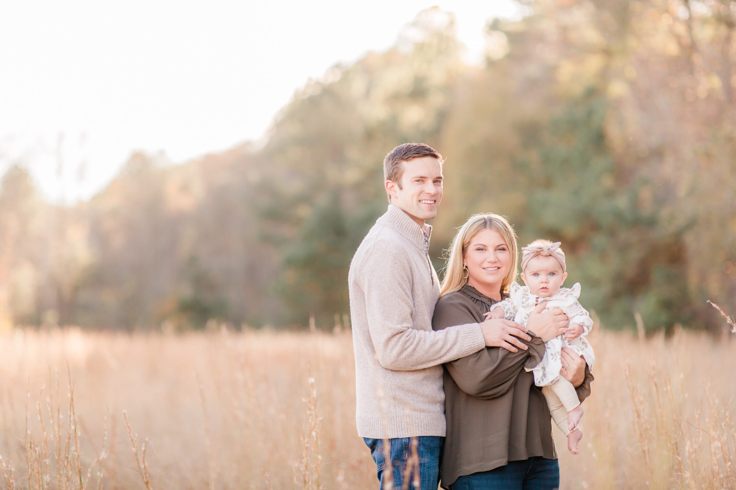 open field with tall grass for a fall session for the boyd family with alyssa rachelle photography