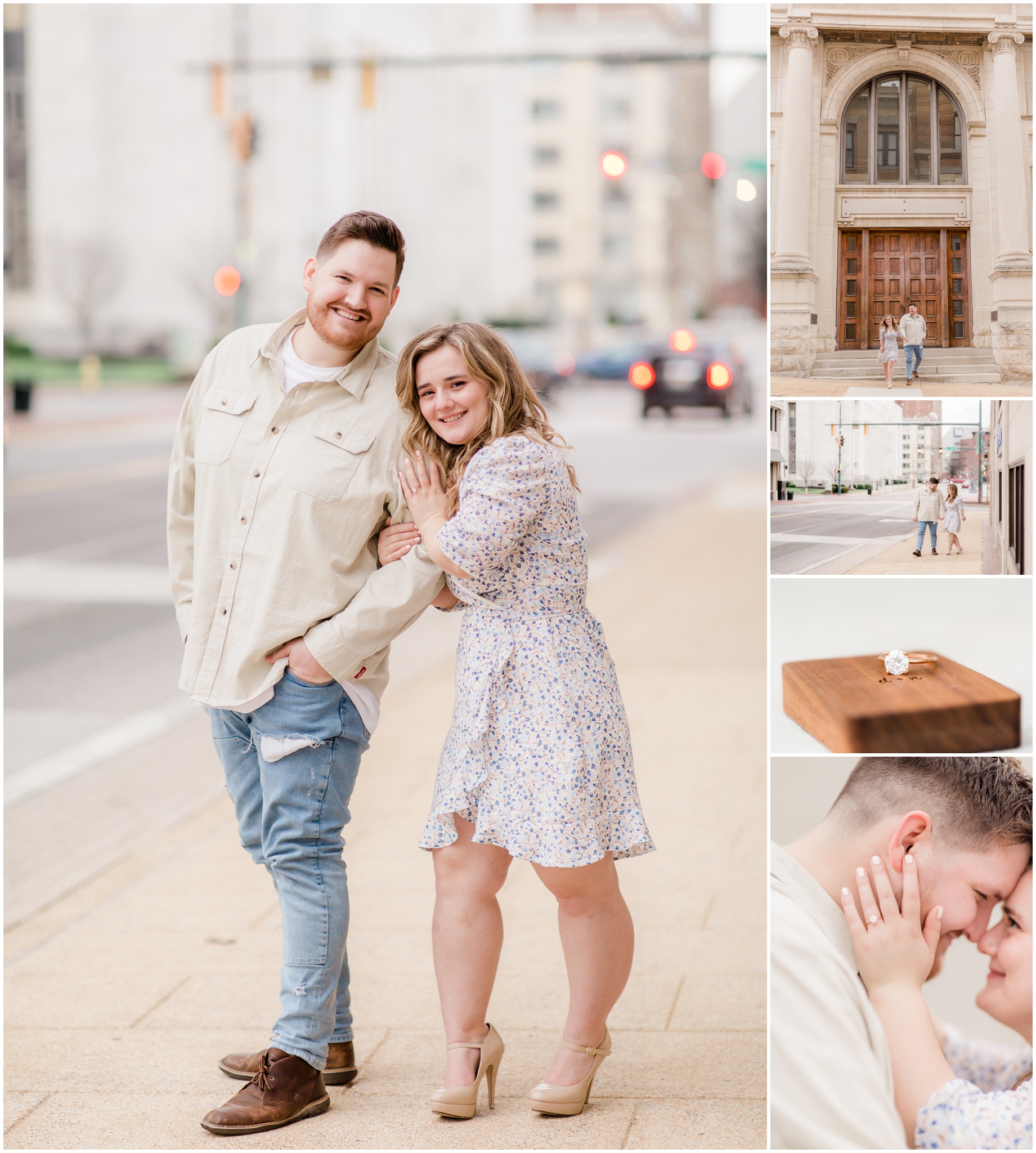 natalie & devin's engagement session in downtown chattanooga with wedding photographer alyssa rachelle photography