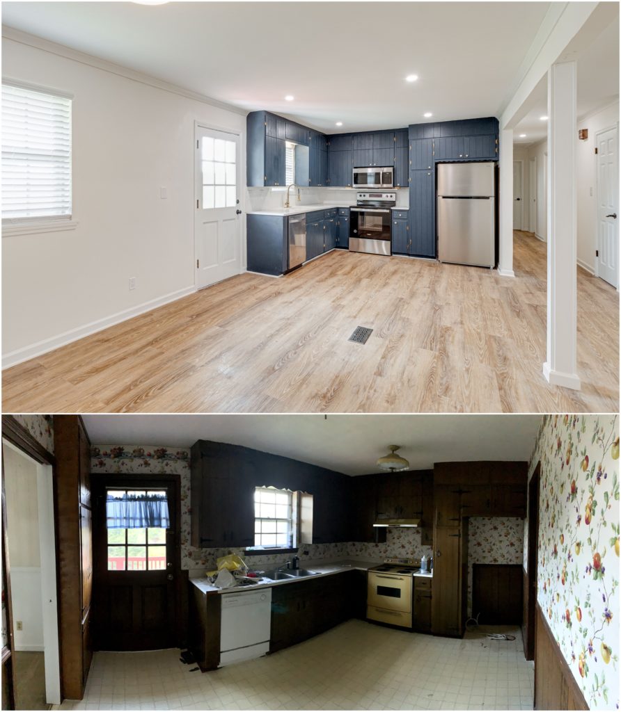 chattanooga real estate property flip kitchen before and afters by investors