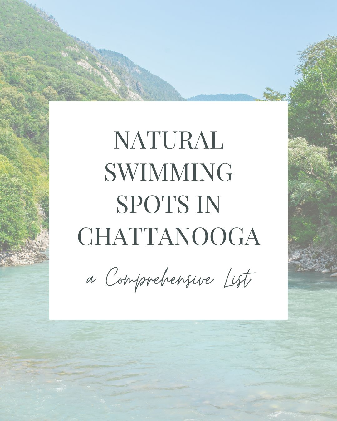 natural swimming blue hole near Chattanooga with chattanooga photographer alyssa rachelle photography